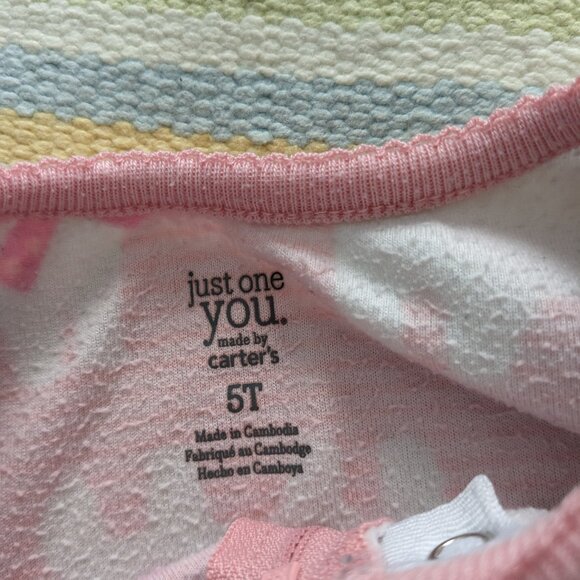 Cozy Kids Pajamas Set - Pink, Blue, and Pink Stripes - Picture 2 of 14